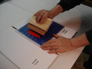 Use Squeegee to evenly apply the ink or paint