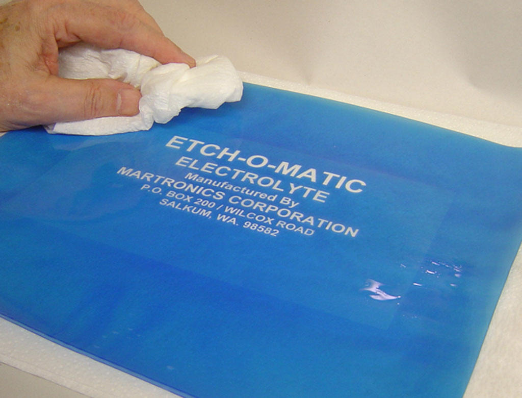 Blot Dry Your Stencil with Paper Towel or Cloth
